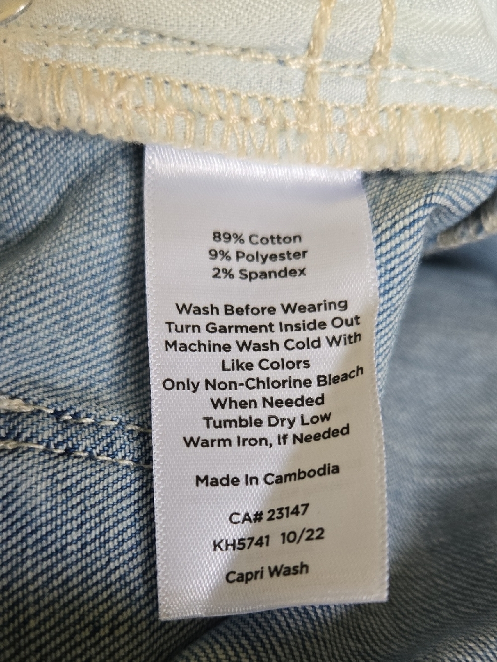 NEW Talbots Light Blue Straight Leg Crop Jeans 10 - Picture 6 of 6